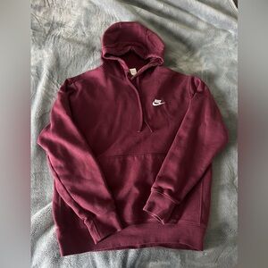 Nike Red Fleece Sweater with Iconic Swoosh